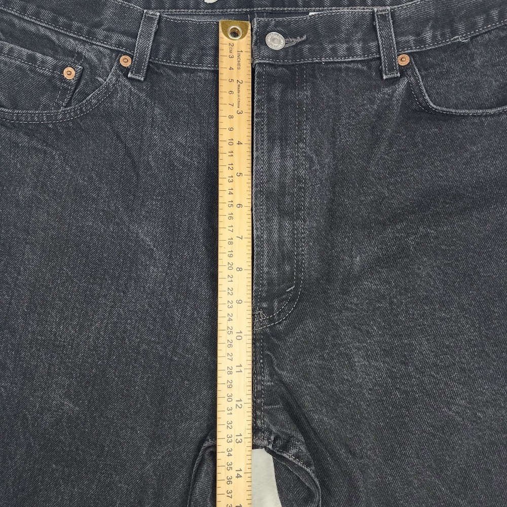 Levis 550 Jeans Mens Size 40x30 Black Denim Pants Relaxed Fit Faded Wash - Picture 10 of 13